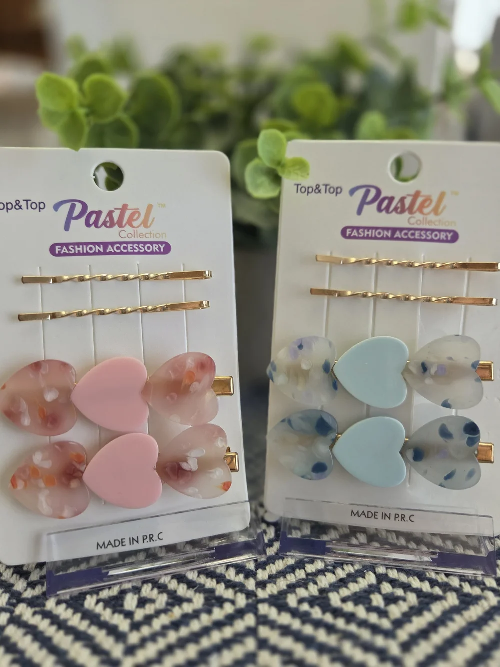 Kids/Adult Heart Hair Clips With Matching Pins